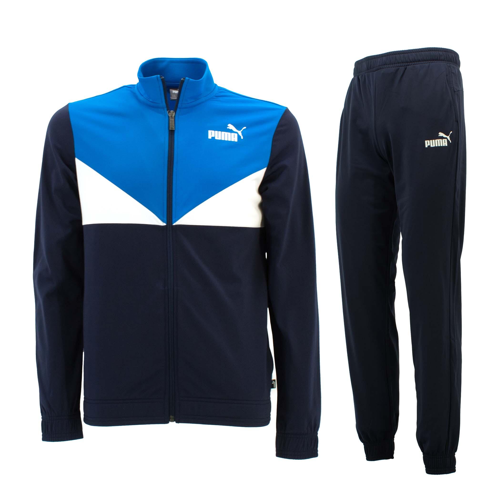 PUMA Trainingsanzug Colorblock Poly Suit Kids in Blau