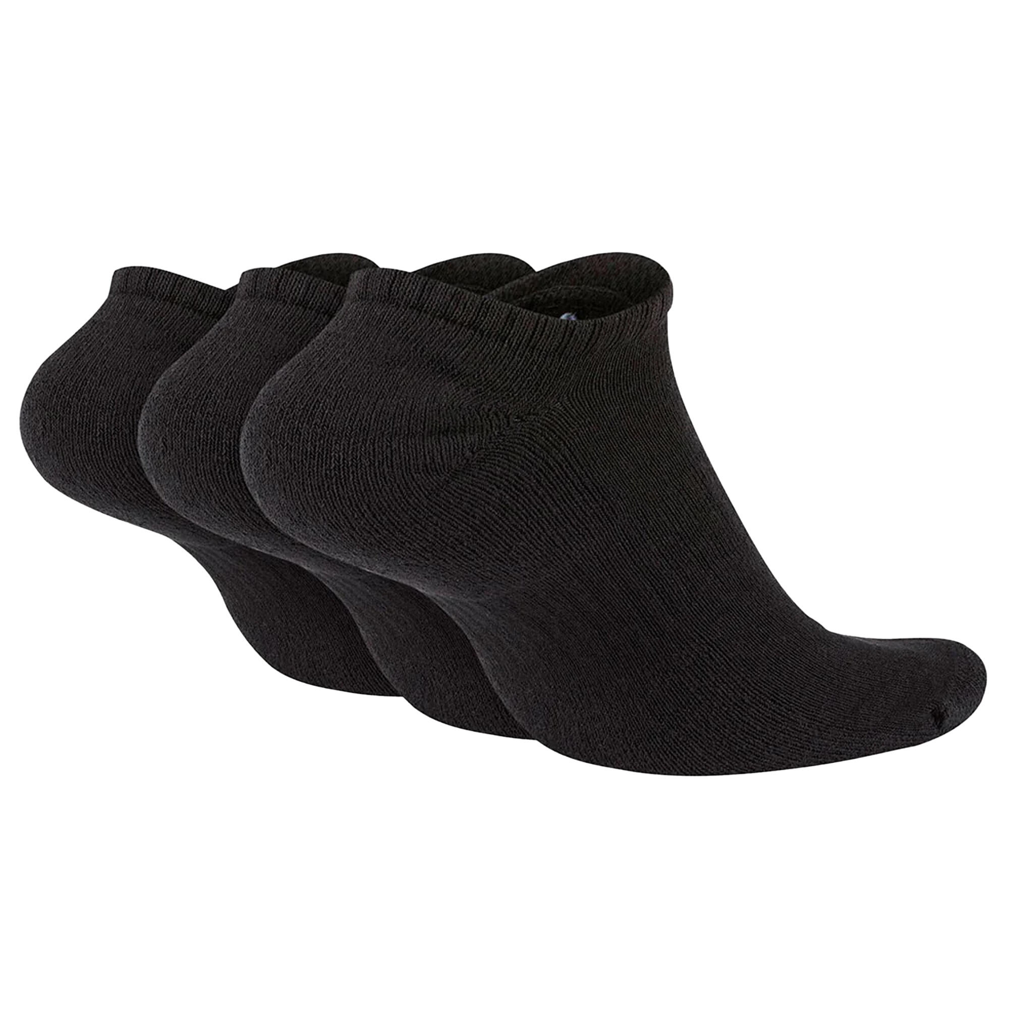 Calcetines Everyday No Show para Adultos Unisex Pack de 3 Negro 2/3