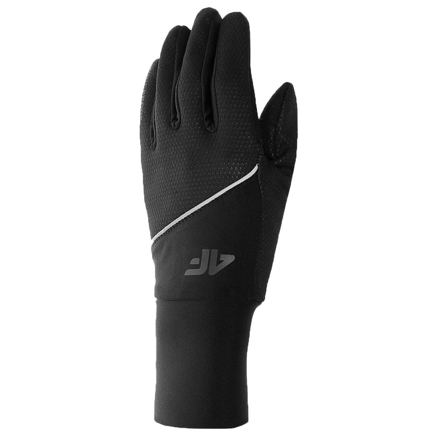 4F Volwassen uniseks AW23AGLOU042 Logo Winterhandschoenen (Diep zwart)