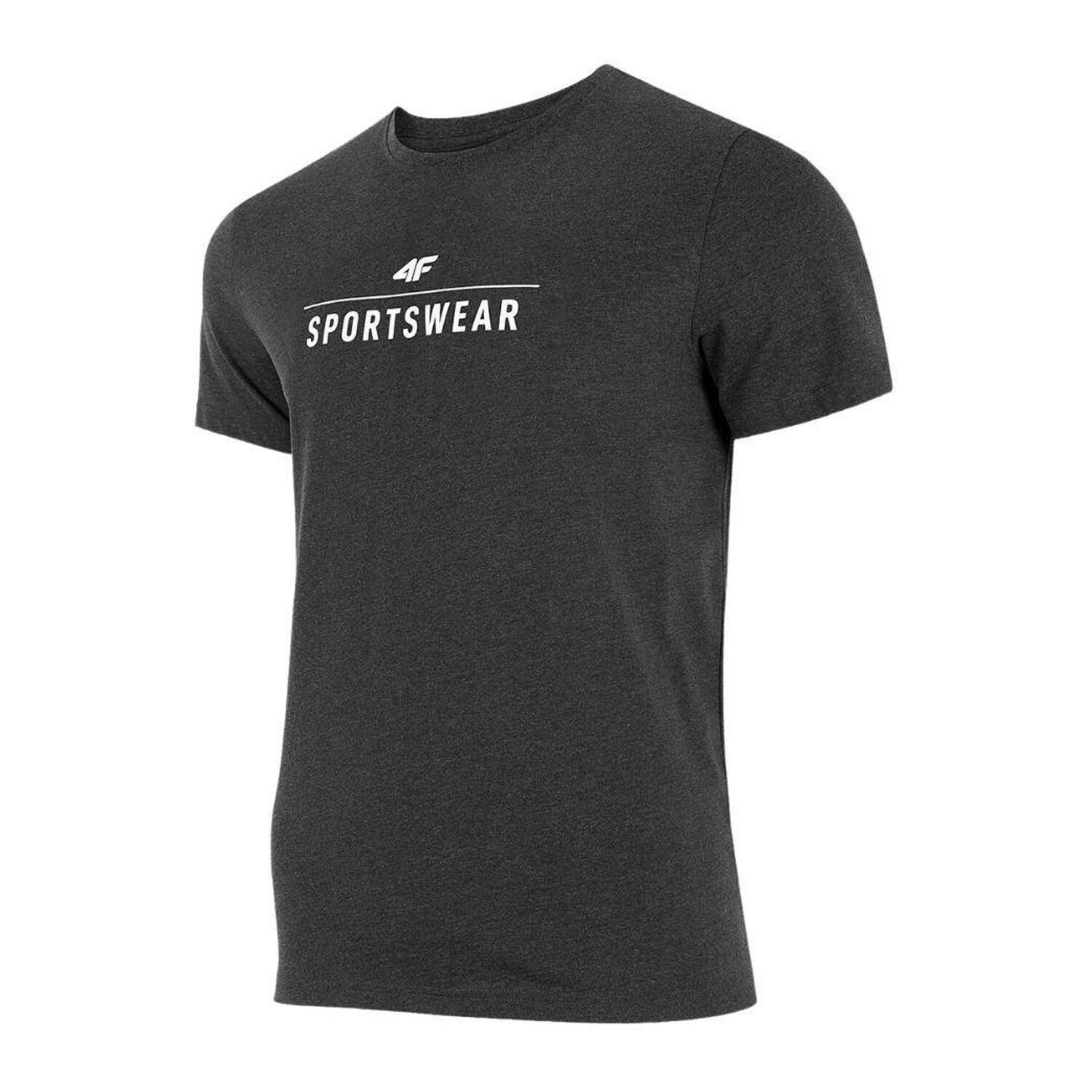 4f - Tshirt H4z22 Tsm354 23m Homme (gris Foncé Chiné) - T-shirt Manches Courtes - Gris|mauve - S - Decathlon