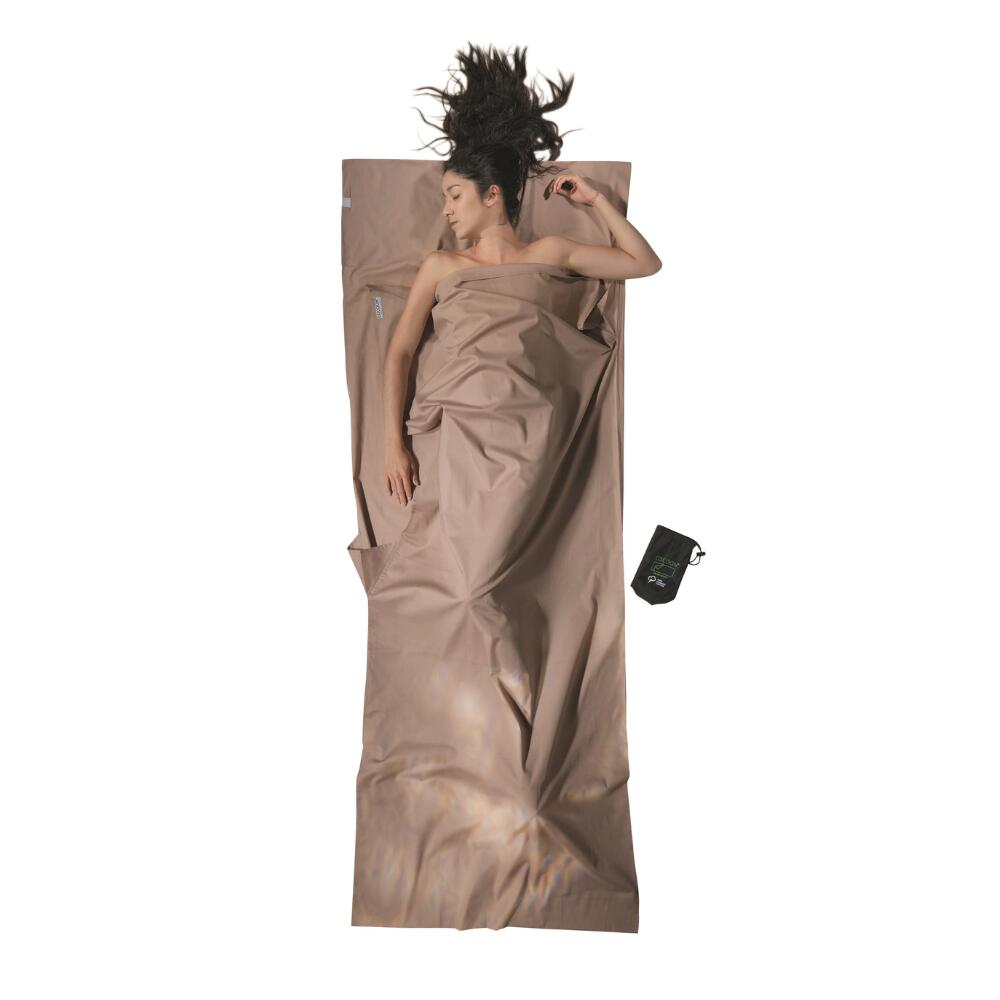 Cocoon - Drap De Voyage Cocoon Coton Biologique – Marron - Drap De Sac De Couchage - Marron - 480 G - Decathlon