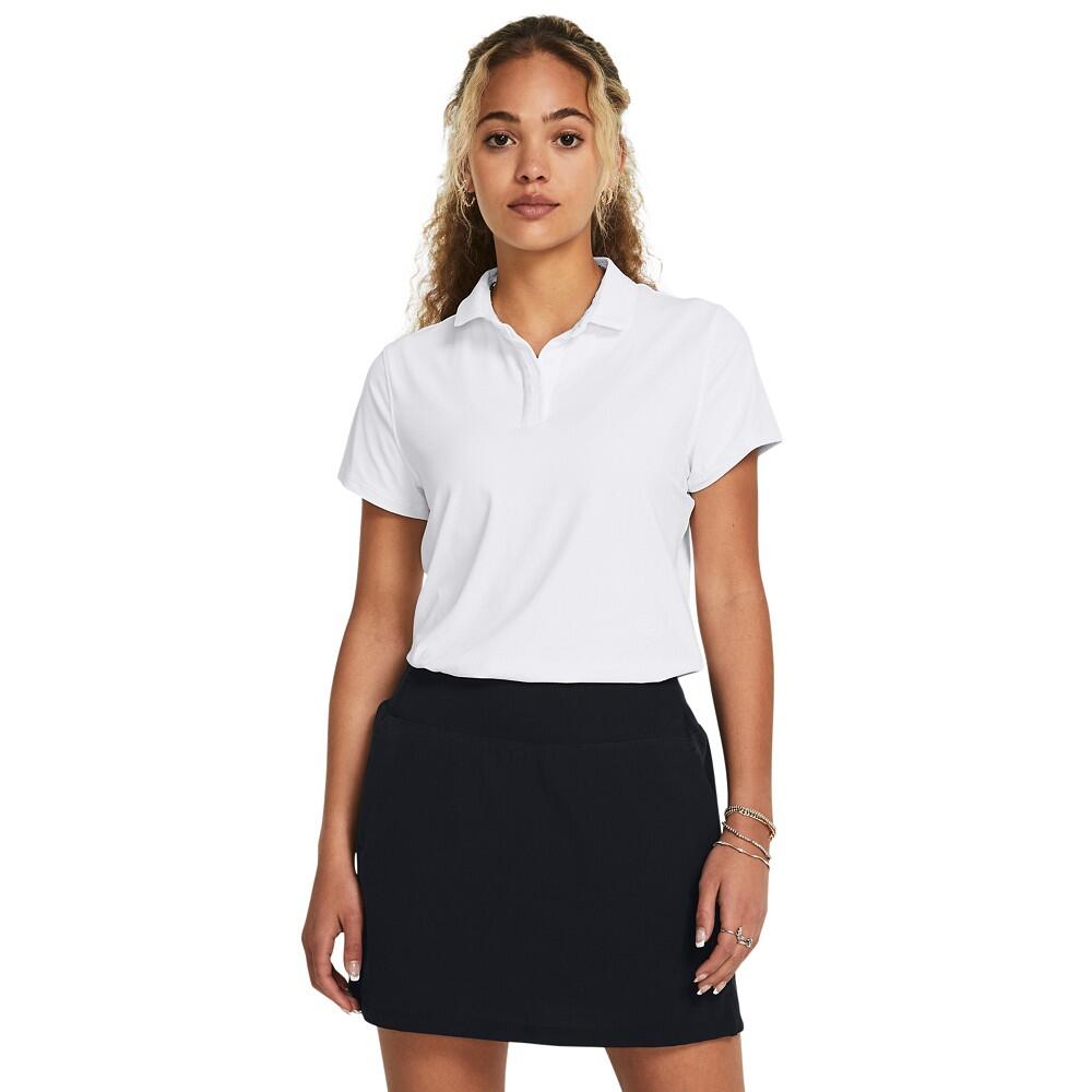 Polo de golf pour femme Under Armour Iso-Chill SS Blanc 5/5