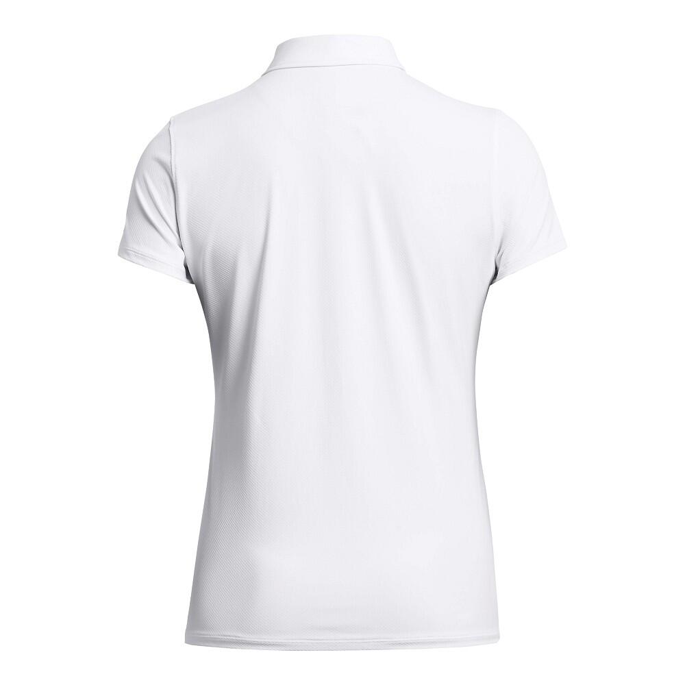 Polo de golf pour femme Under Armour Iso-Chill SS Blanc 2/5
