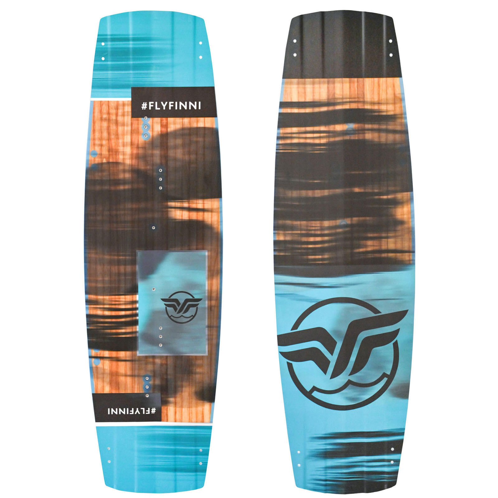 F2  Kiteboard Finn Flügel Promodel Wood Komplett 136cm Türkis 2025 1/3