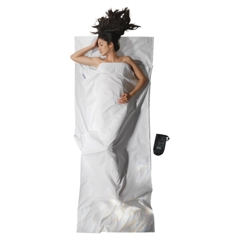 Drap de voyage Cocoon – Coton bio – Blanc 1/3