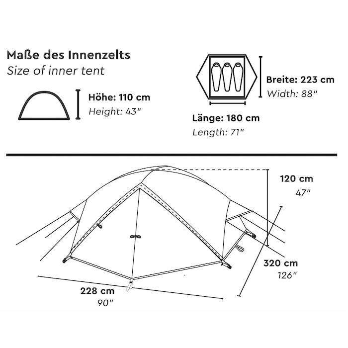 TIKONA 3 | Tienda tipo cúpula trekking para 3 personas 4/6