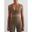 Dames Yoga Sportbeha Voorkant Rits Kruis Rug Bruin