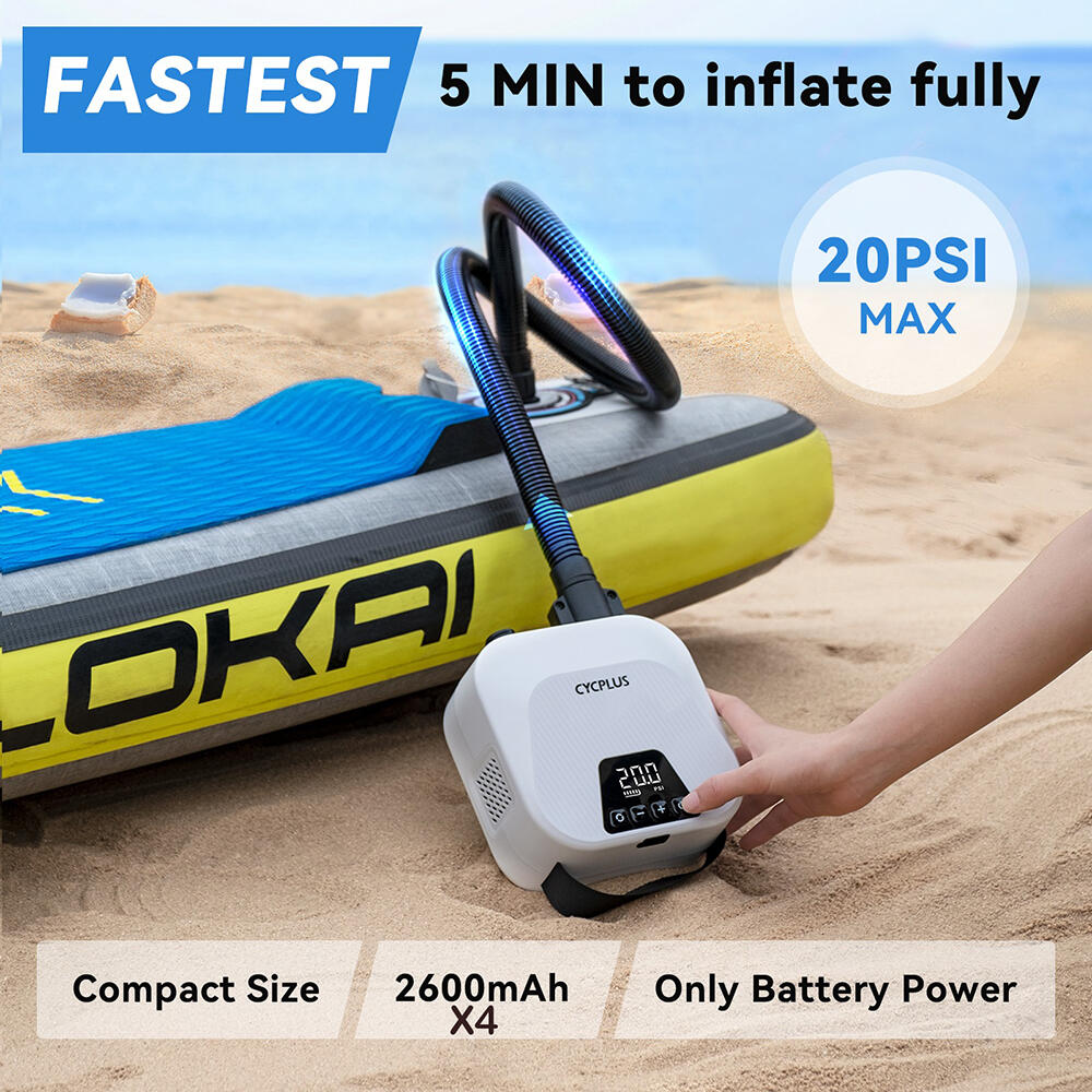 Cycplus Marble D14  elektrische Sup Pomp met accu, powerbank 3/5