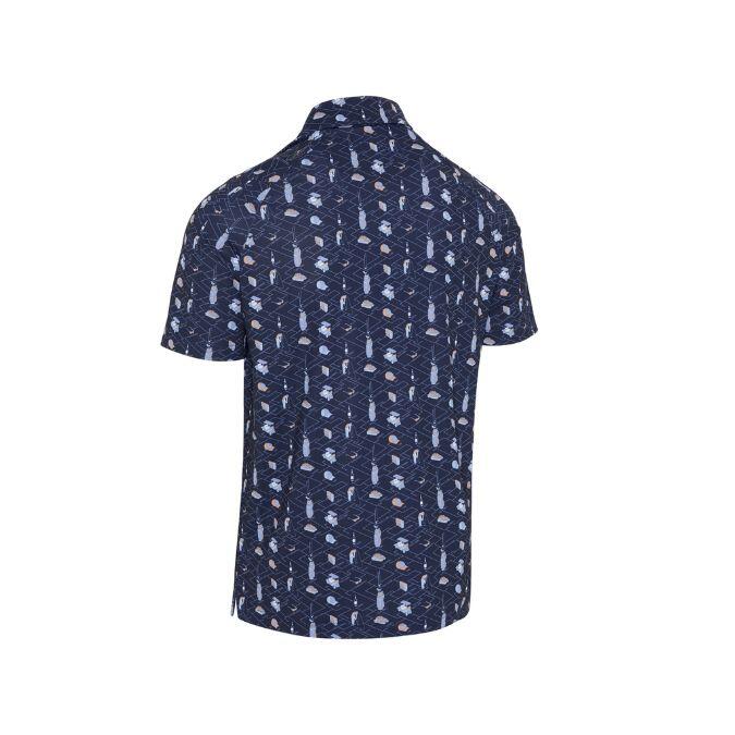 Callaway Heren Golfpolo Essentials Print In Peacoat 2/5