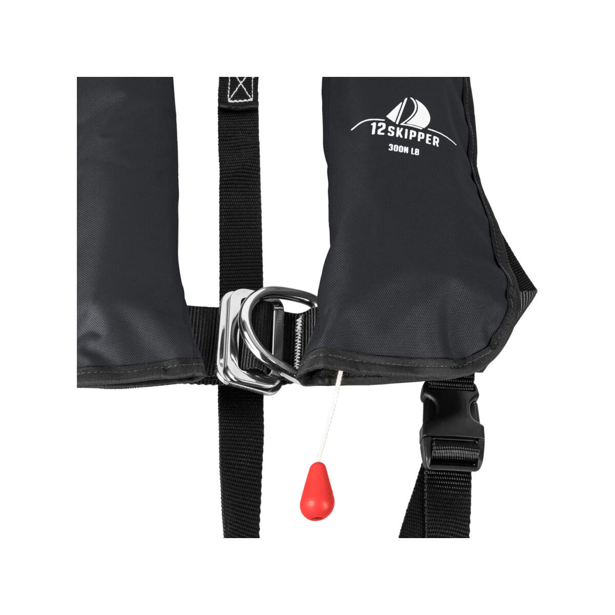 Automatik-Rettungsweste 300N ISO mit Harness, schwarz 3/6