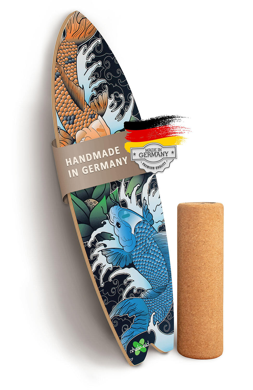 JUCKER HAWAII Balanceboard SKATE-AID | Set inkl. Korkrolle | Gleichgewichtstraining