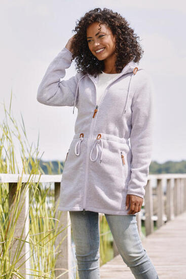 Damen Strickfleecejacke