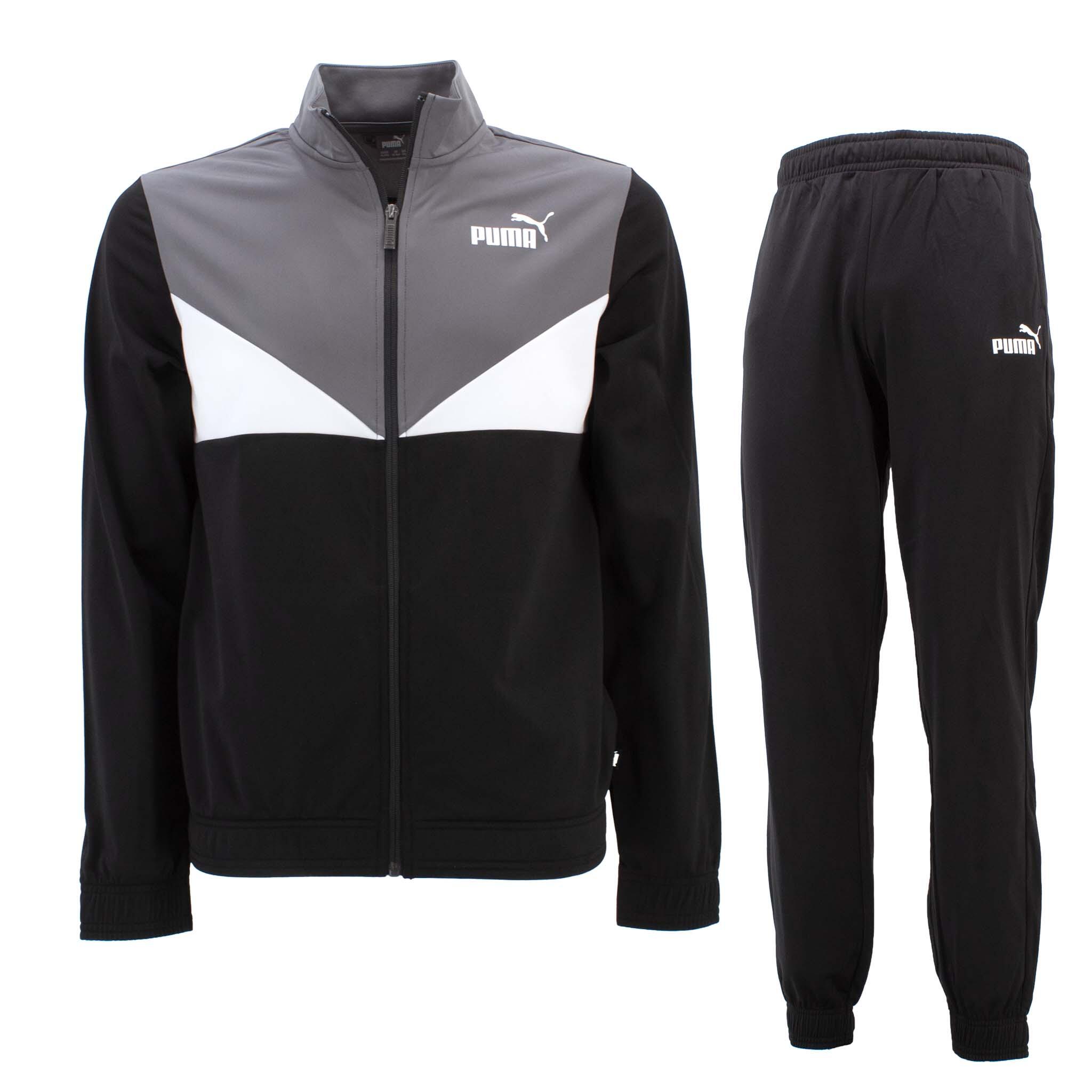 PUMA Trainingsanzug Colorblock Poly Suit Kids in Schwarz