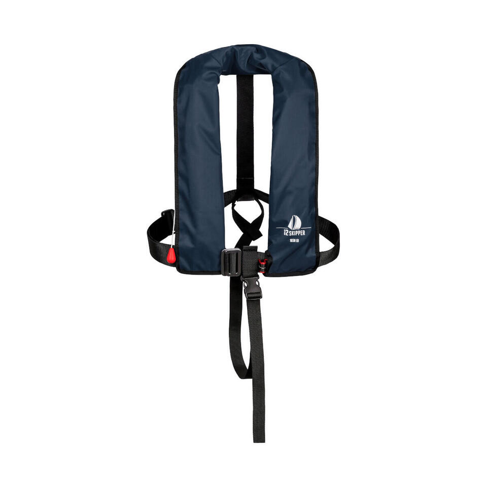 ALEPXS Gilet De Sauvetage Gonflable Automatique Pour Adulte – Flottabilité Légère Avec Boucle Réglable, Idéal Pêche Et Sports Nautiques (Noir)