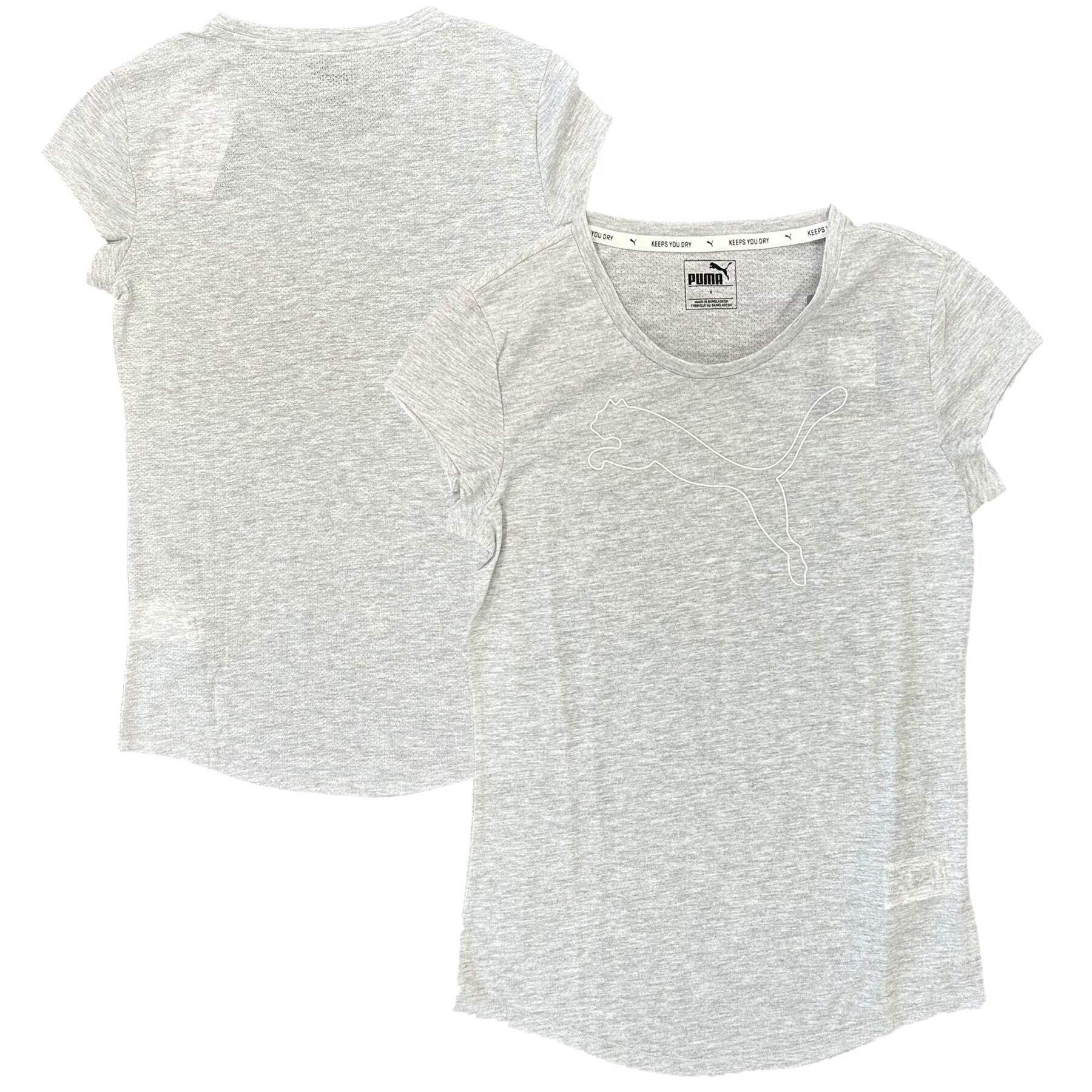PUMA Puma Women's Sports T-Shirt Logo Grey Short Sleeve