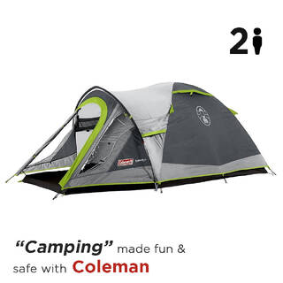 2 Plus-Person Darwin Camping & Hiking Tent With Extra Porch, Compact, Lightweight & Easy Setup, Green