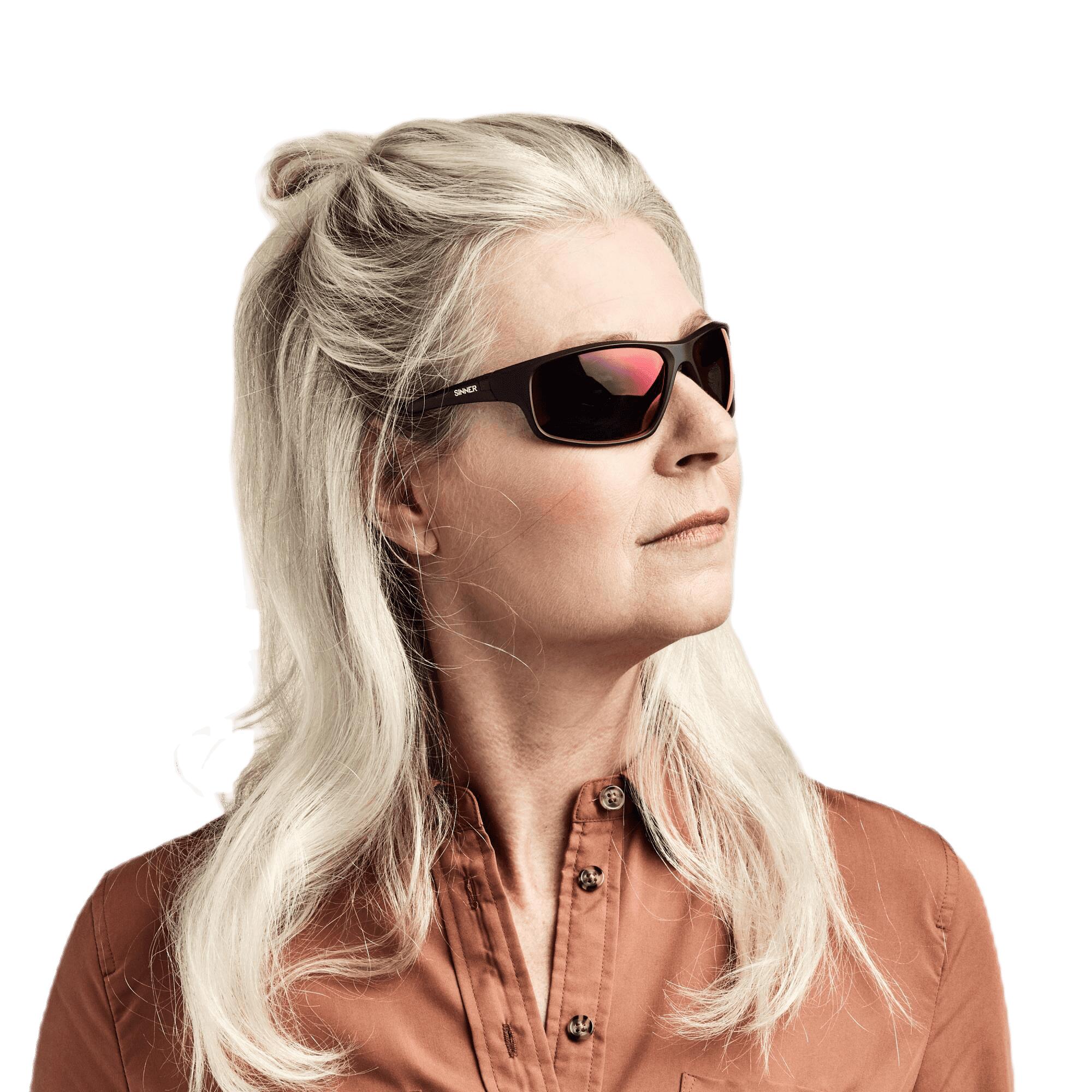 Fonds Unisex Cycling Sunglasses - Matte Black, Polarised Red Cat.3 6/6