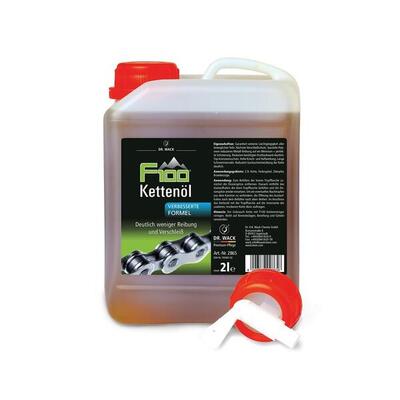 F100 Kettenöl 2 liter Kanister 50ml. Tropfflasche. mit Auslaufhahn