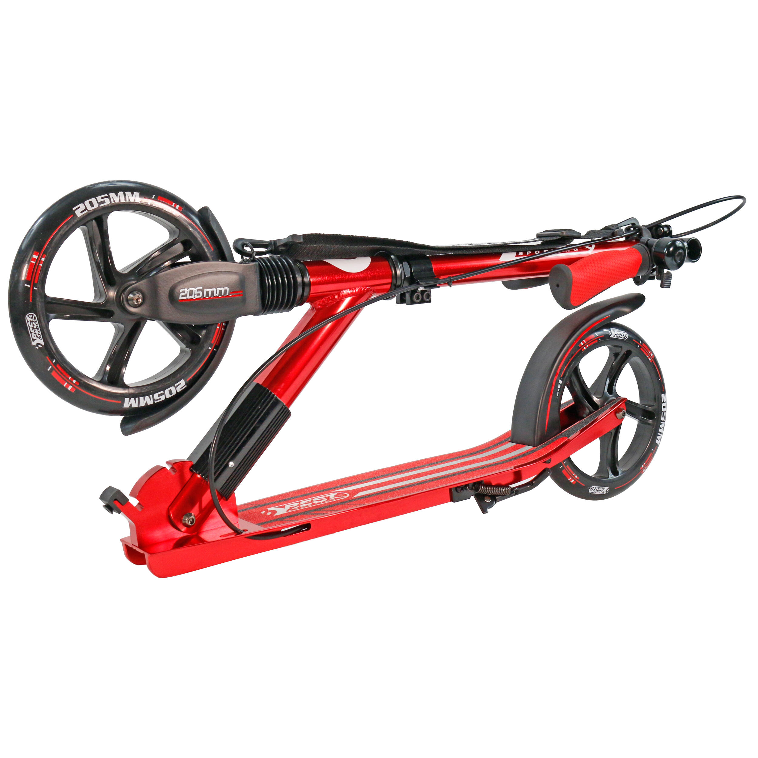 Best Sporting 30478 Scooter 205 Schwarz / Rot mit Tragegriff 2/7