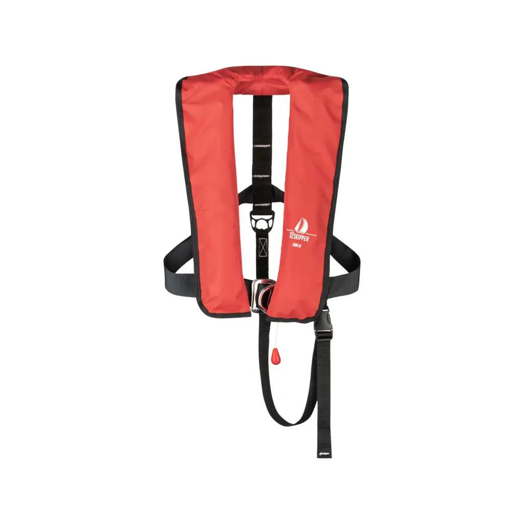 Automatic life vest 300N ISO with harness, red