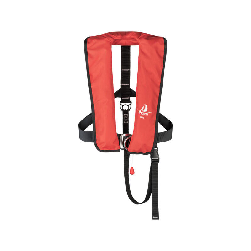 gilet de sauvetage automatique 300N ISO avec harnais - rouge