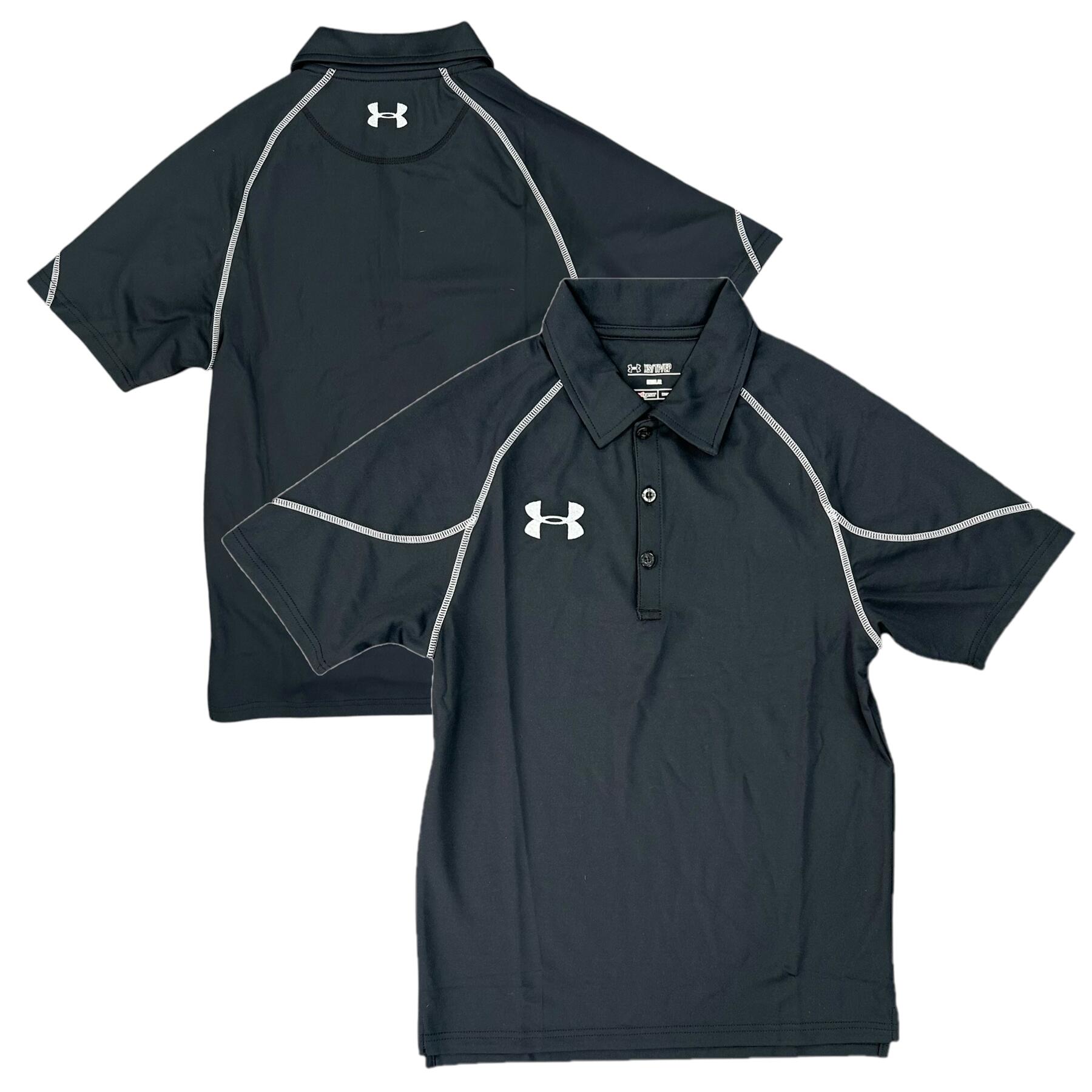 UNDER ARMOUR Under Armour Men's Polo Shirt Black Poly Sports Short Sleeve