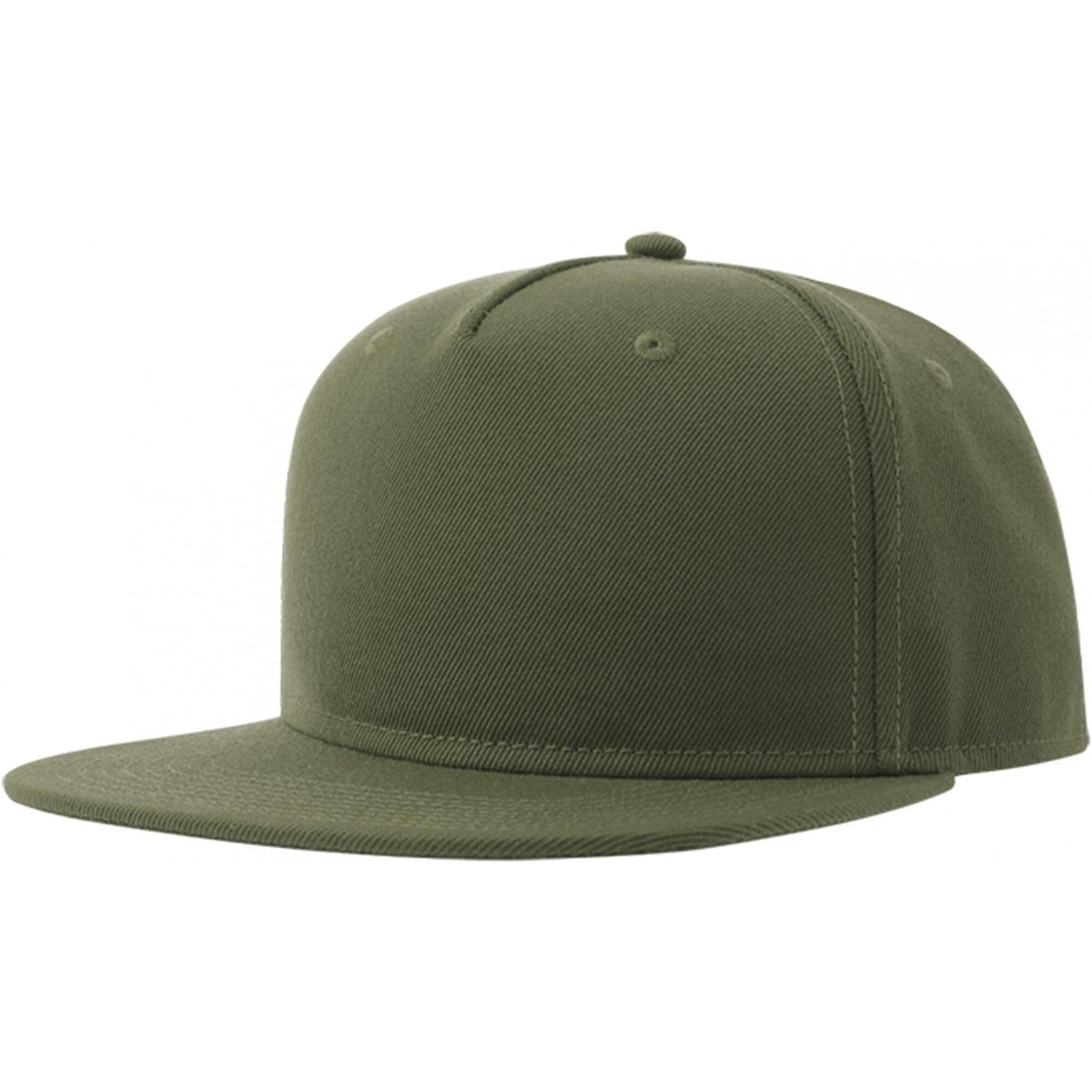 ATLANTIS Unisex Adult 5 Panel Snapback Baseball Cap (Olive)