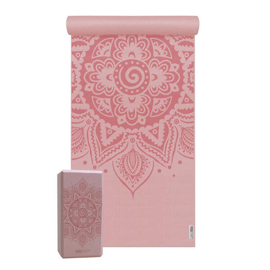 Yoga Set Starter Spiral Mandala One Yoga Rosa Rutschfest YOGISTAR