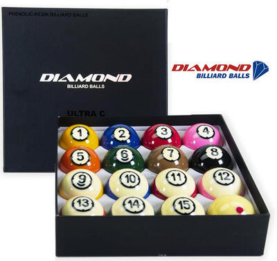 Diamond ultra-c tv 57,2mm phenolic pool balls