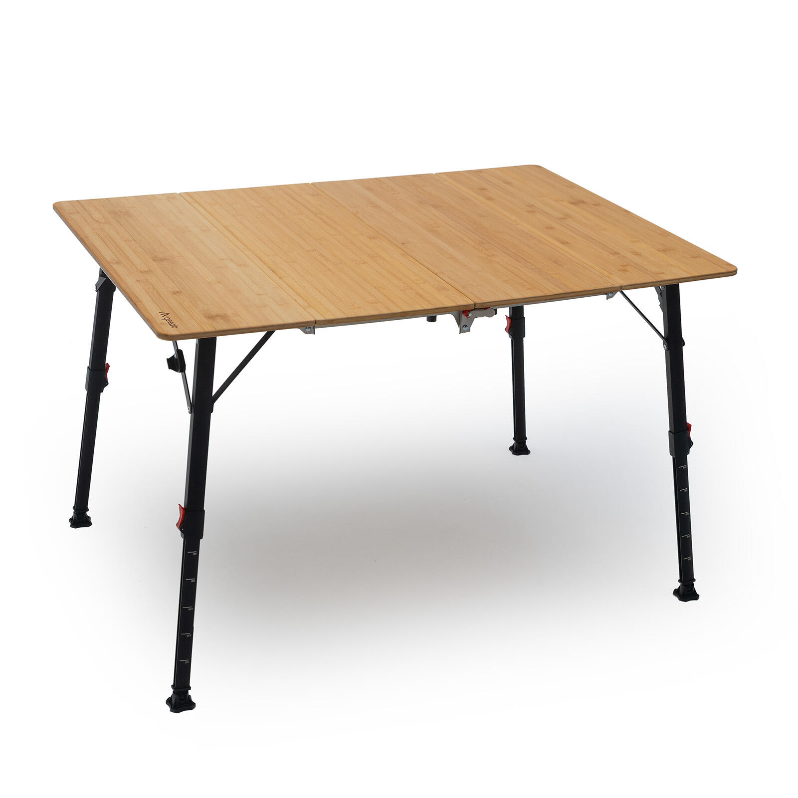 QEEDO Quick Kimmy 110x80 cm Campingtisch faltbar Bambus 6 Personen höhenverstellbar