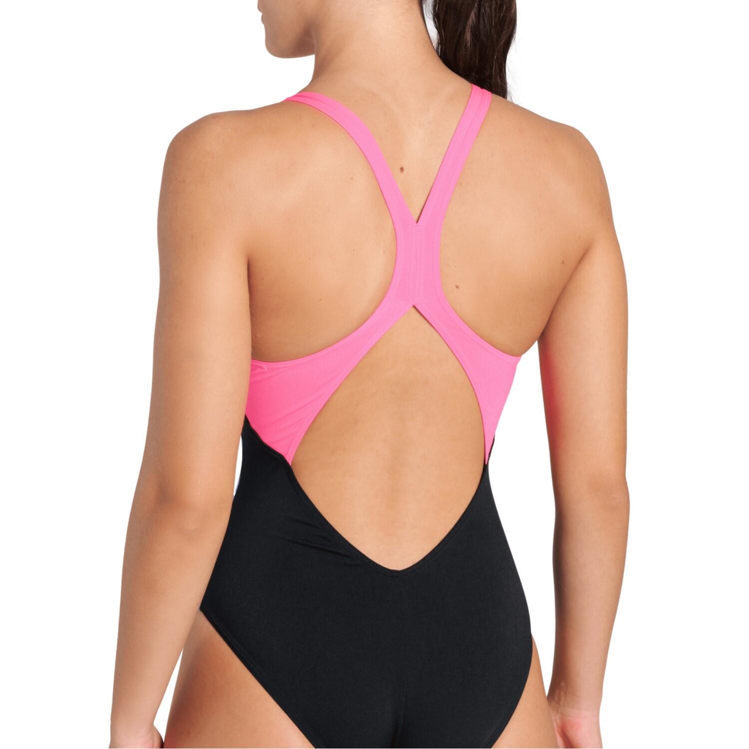 Costume donna Arena Dreamline V Back Nero/Rosa Shock 4/7