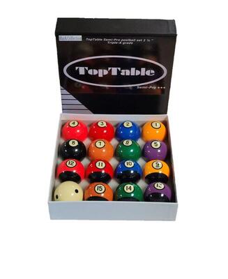 Toptable poolballen super a-grade blk 57,2mm