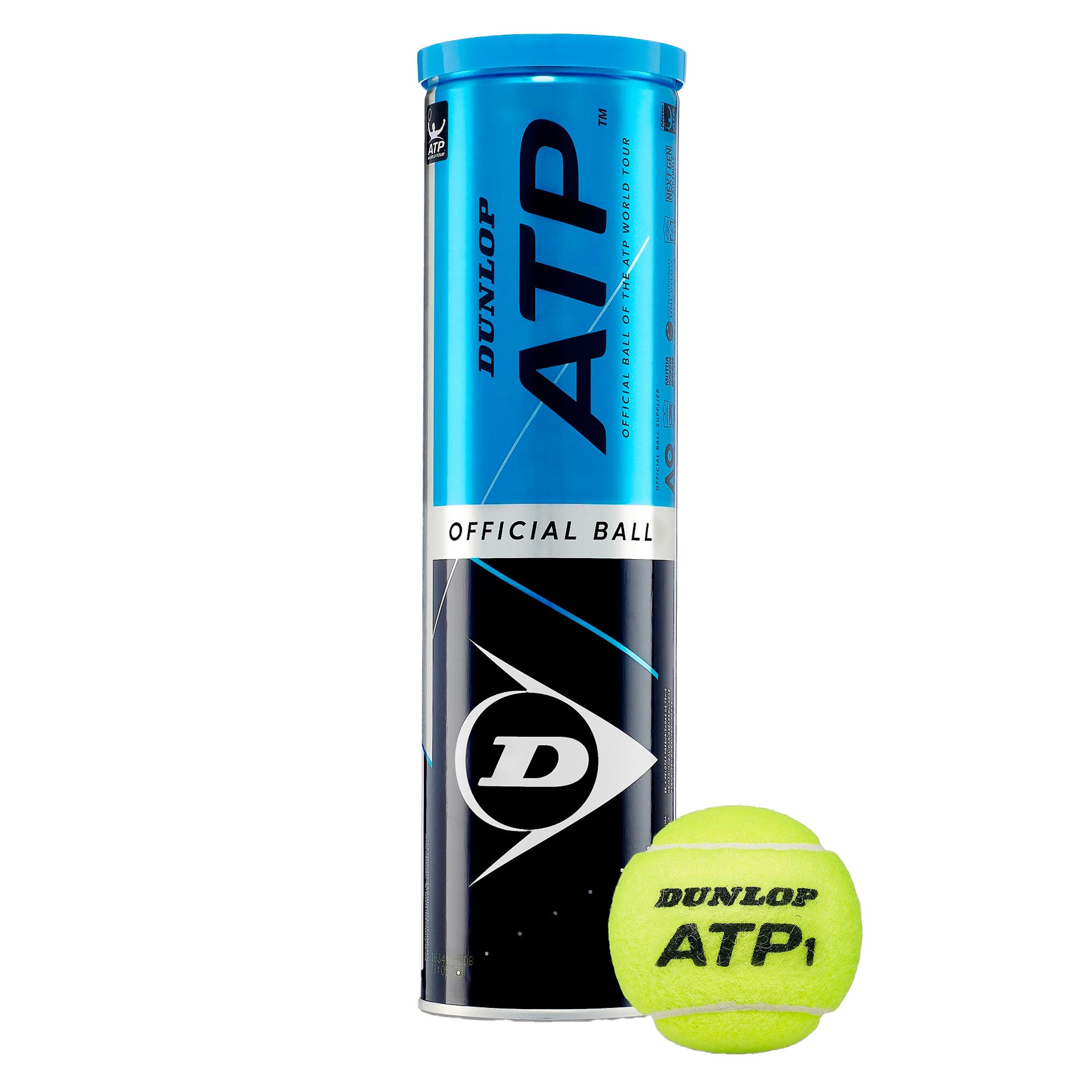 Palline Da Tennis Misura Confezione 4 Dunlop ATP Giallo 2/3