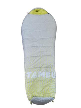 TAMBU | TONGI 750 XL | Sac de couchage momie | gris clair/citron vert