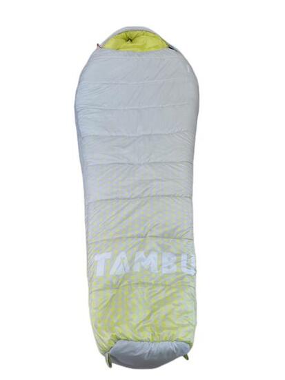 TAMBU | TONGI 750 XL | Sac de couchage momie | gris clair/citron vert