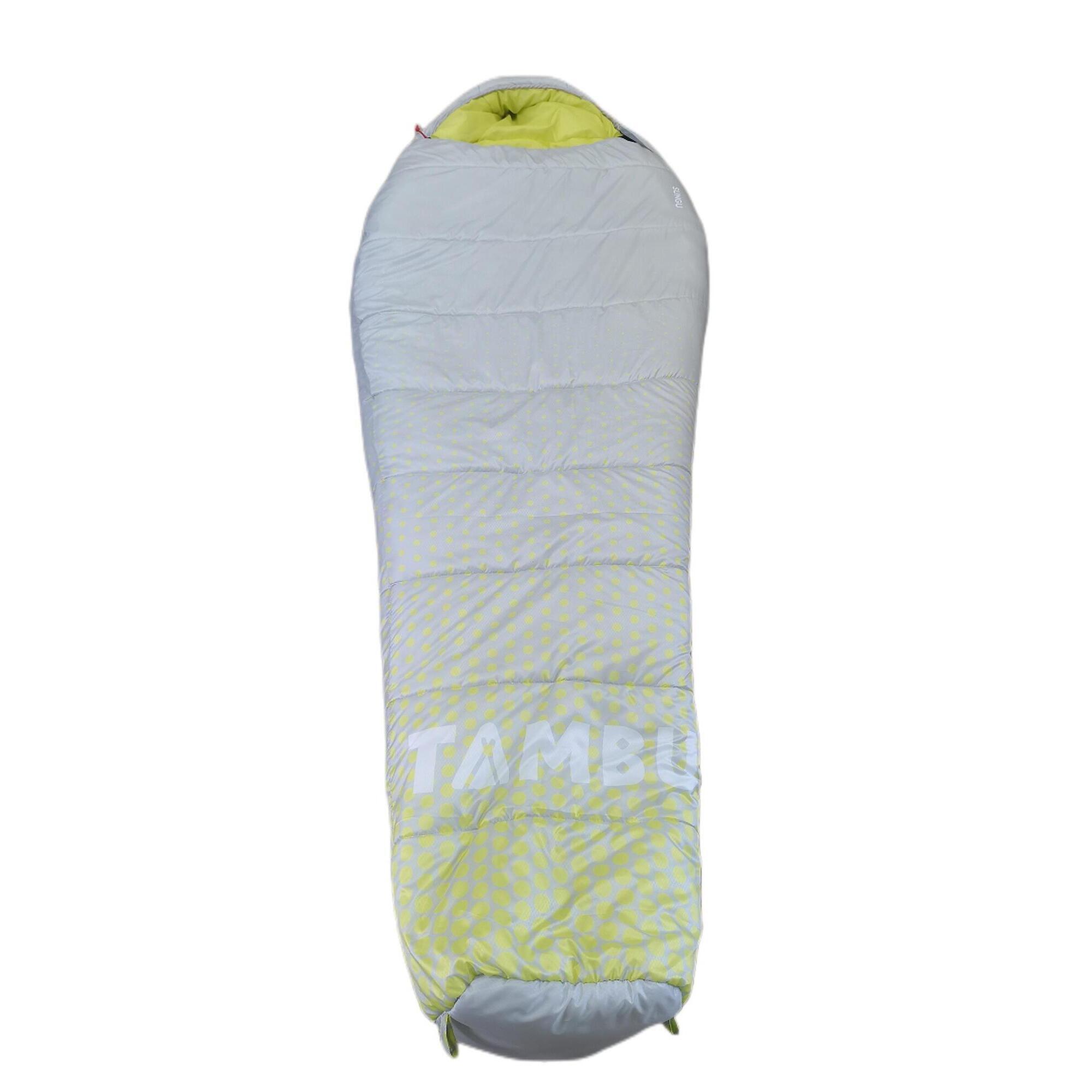 Tambu - Tambu | Tongi 750 Xl | Sac De Couchage Momie | Gris Clair/citron Vert - Sac De Couchage - Gris|jaune|vert - Decathlon