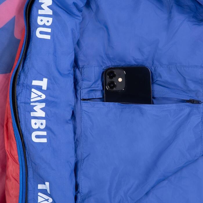 TAMBU | Sacco a pelo a mummia | SANGU 600 gr | Blu/Rosso 4/7