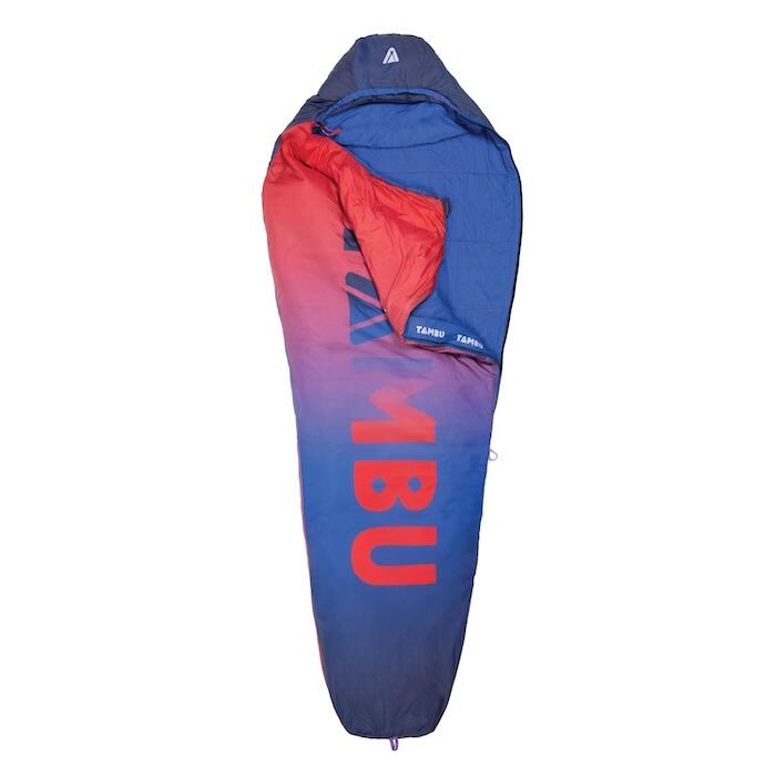 TAMBU | Sacco a pelo a mummia | SANGU 600 gr | Blu/Rosso 2/7