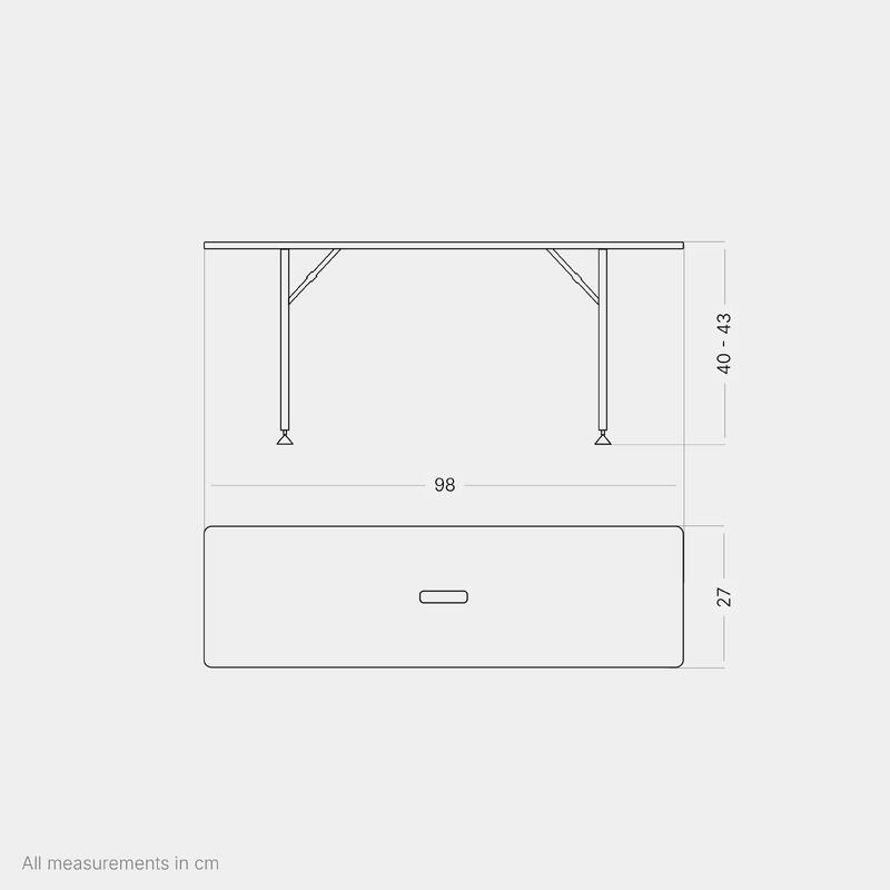 Set de 2 bancs de camping pliables Bambou Banc pliant grande capacité de charge