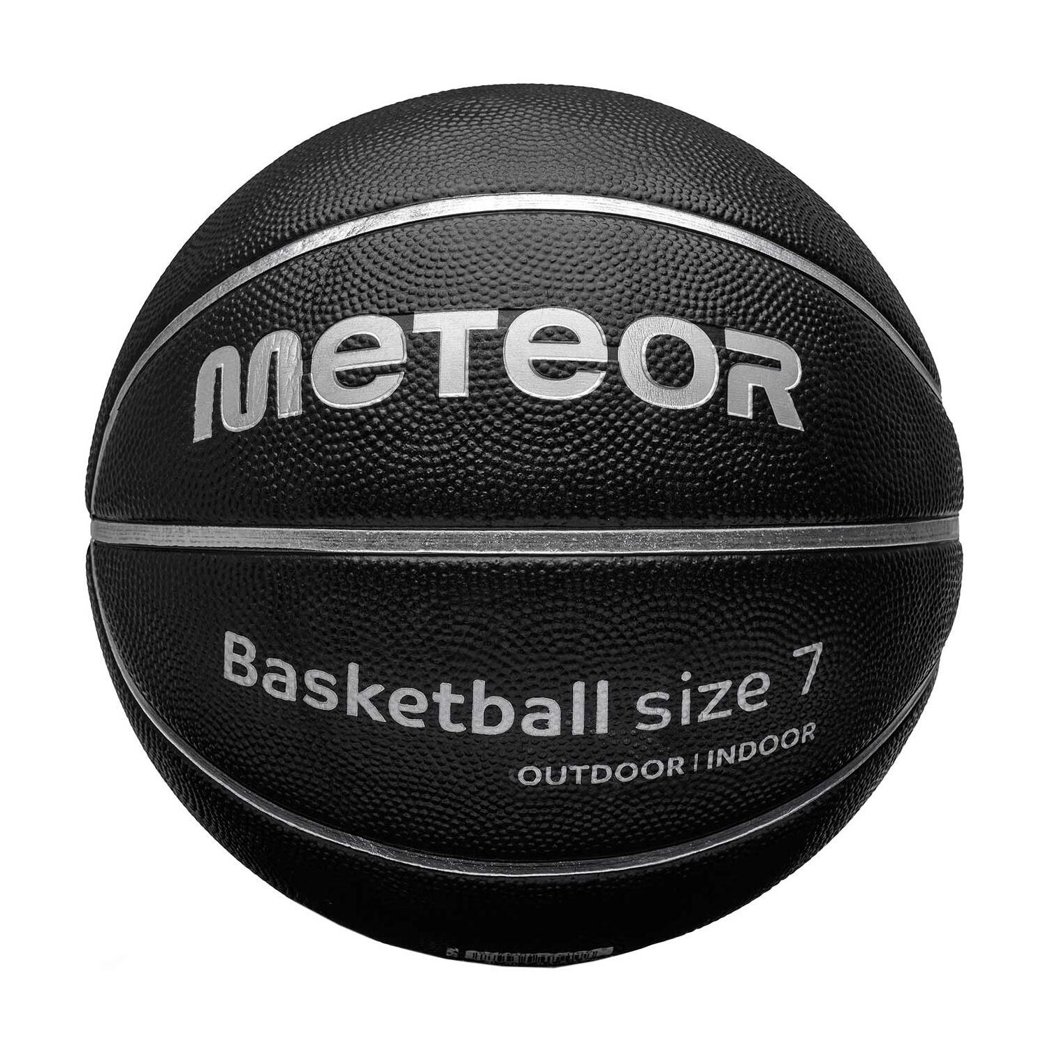METEOR Mobiel basketbal (Zwart/Zilver)