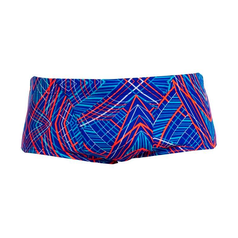 Funky Trunks Frequency Classic Swim Trunks - Blue/Red 6/7