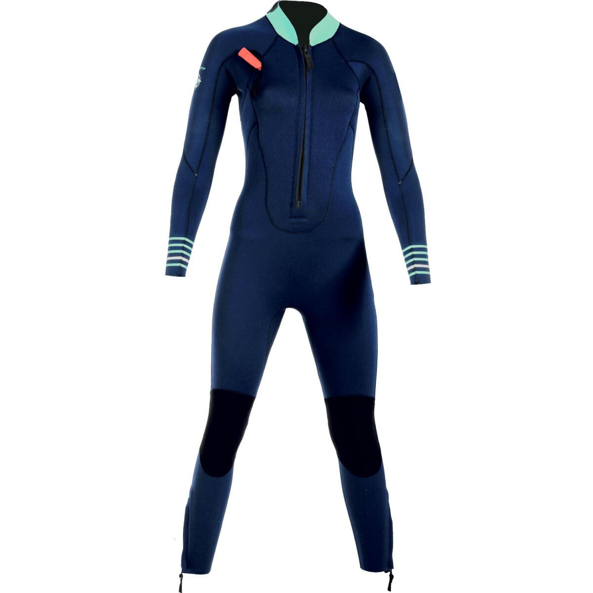 Ocean Step - 3/2 Optimizer Dual Zip - Combinaison Longe Cote Femme - Combinaison Néoprène - Bleu - S/l - Decathlon