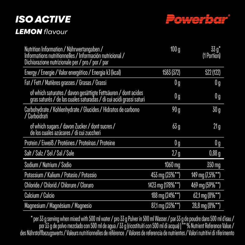 Boissons Isotoniques | Isoactive (600g) | Citron