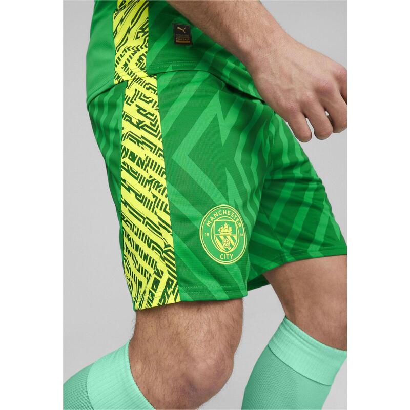 Brankářské kraťasy Manchester City PUMA Grassy Green Yellow Alert