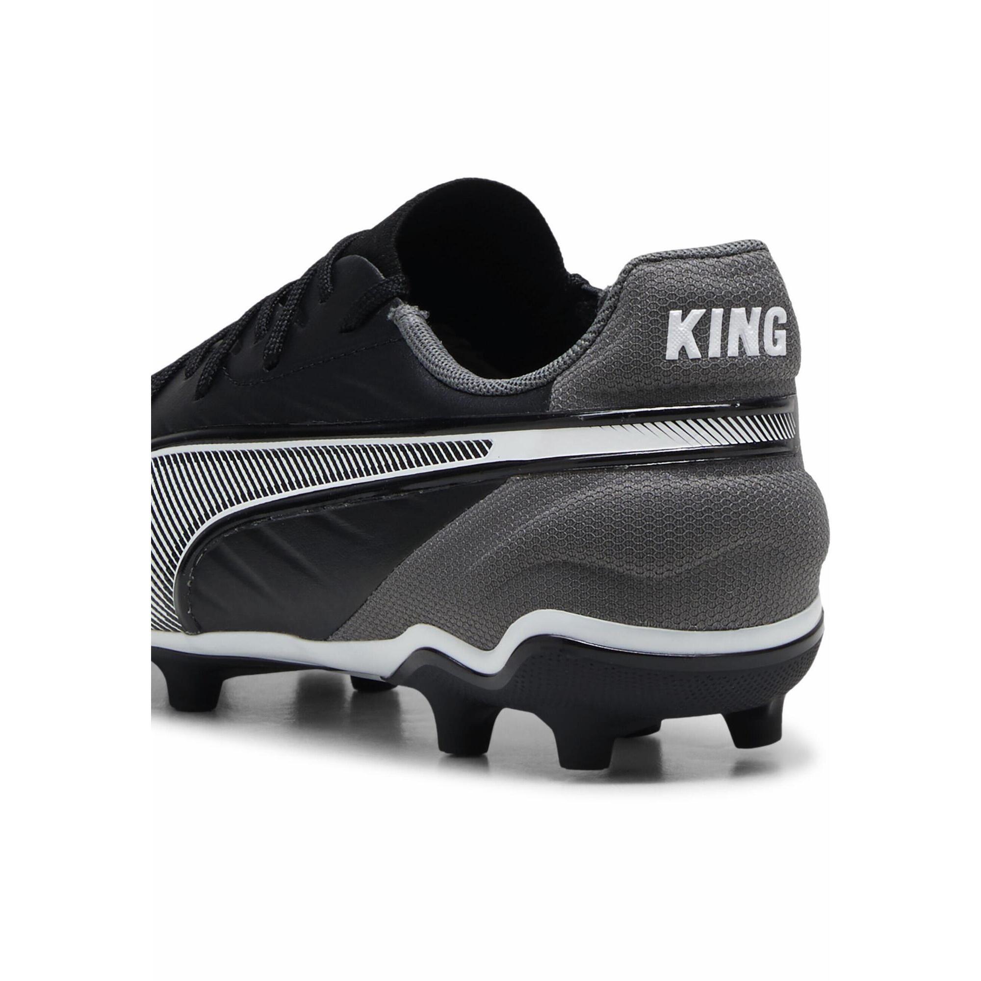 Młodzieżowe buty piłkarskie KING Match FG/AG PUMA Black White Cool Dark Gray