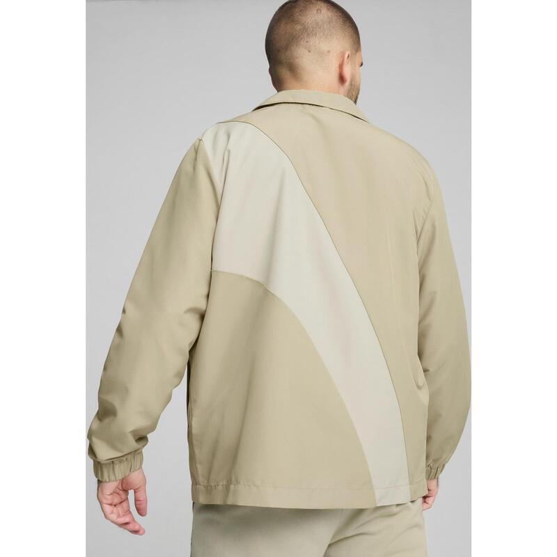 Pánská trenérská bunda Olympique de Marseille PUMA Prairie Tan Gold Beige