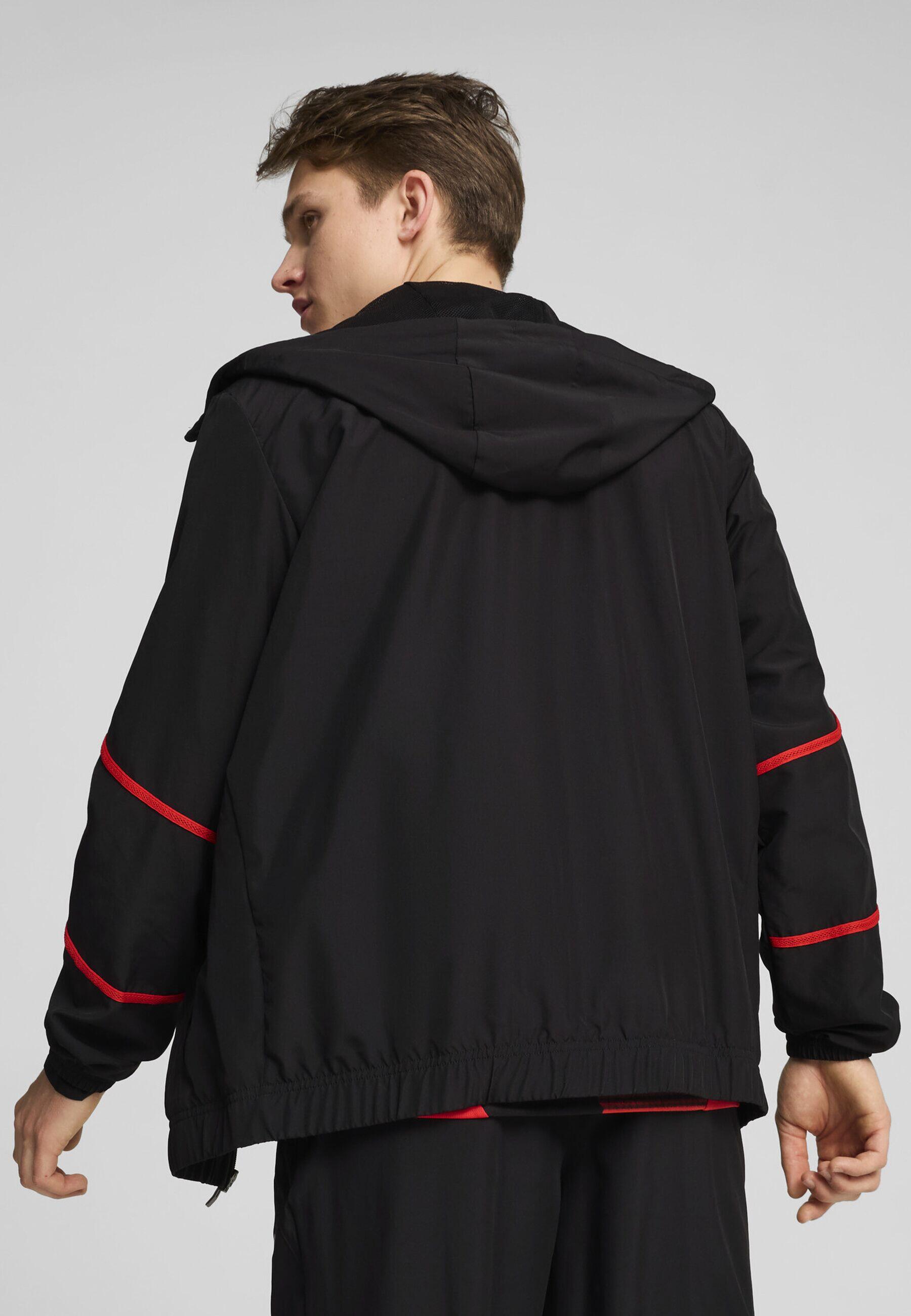AC Mailand Gewebte Aufwärmjacke Herren PUMA Black For All Time Red 2/7