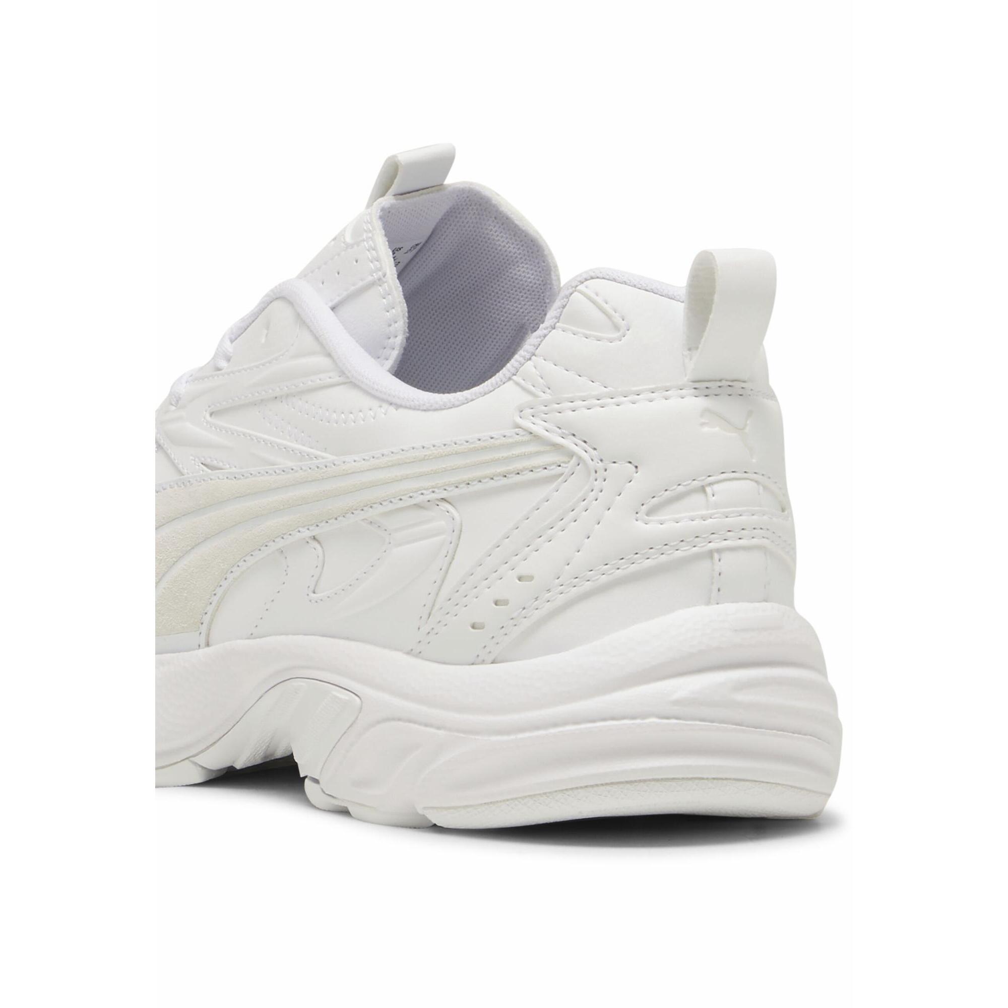Sneakersy skórzane unisex Milenio Tech PUMA White Feather Gray