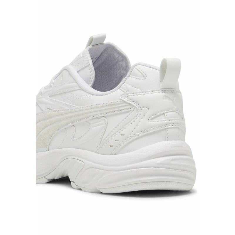 Sneakersy skórzane unisex Milenio Tech PUMA White Feather Gray