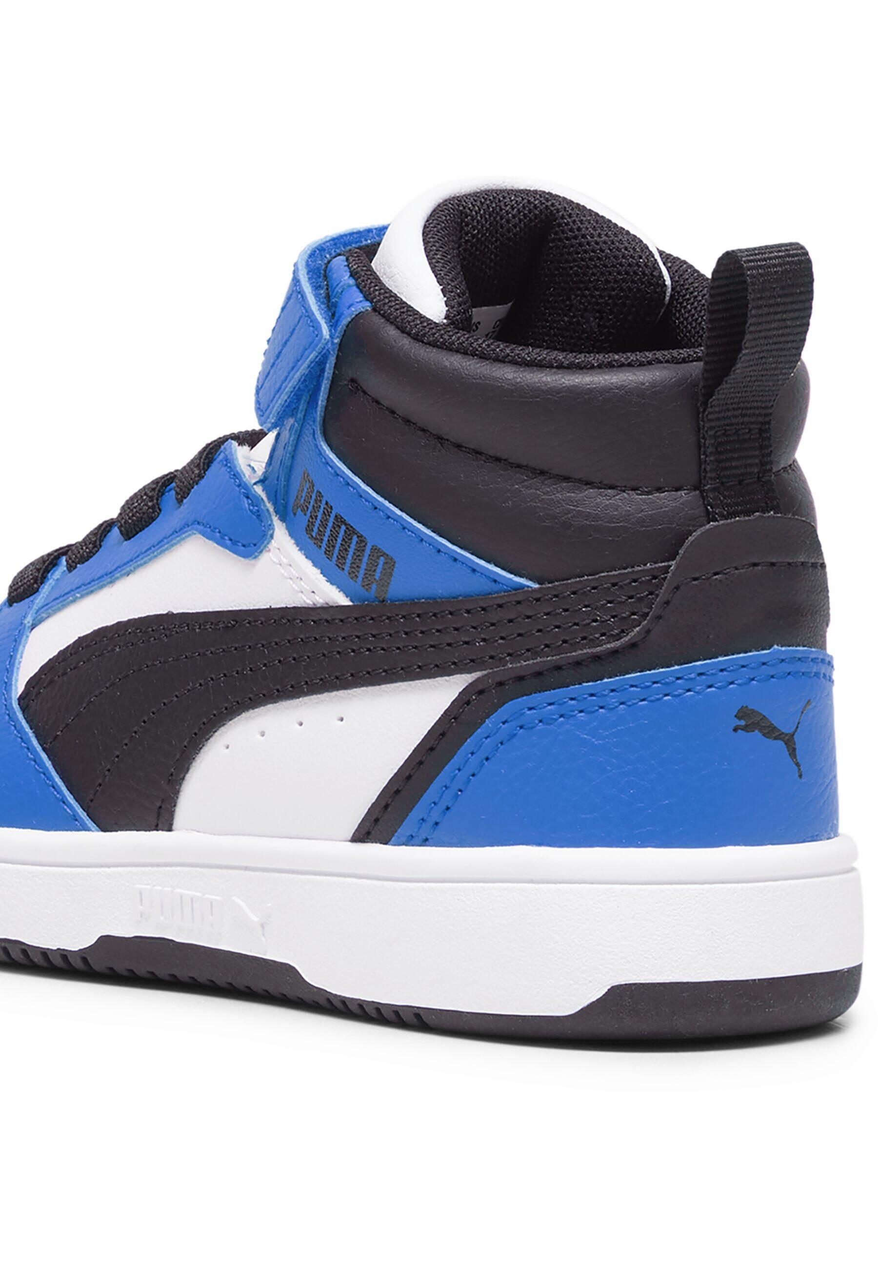 Dziecięce sneakersy Rebound V6 Mid PUMA White Black Racing Blue 3/7